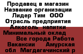 Продавец в магазин › Название организации ­ Лидер Тим, ООО › Отрасль предприятия ­ Алкоголь, напитки › Минимальный оклад ­ 20 000 - Все города Работа » Вакансии   . Амурская обл.,Магдагачинский р-н